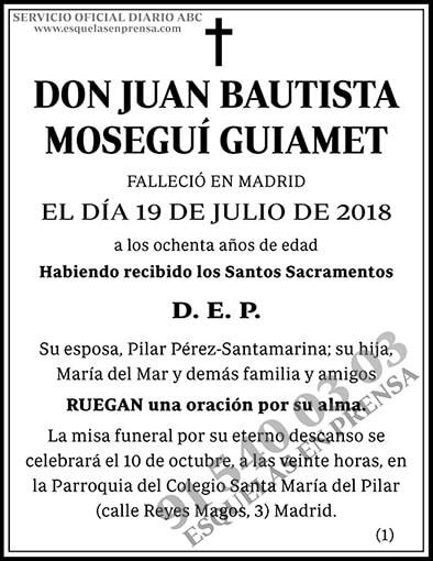 Juan Bautista Moseguí Guiamet